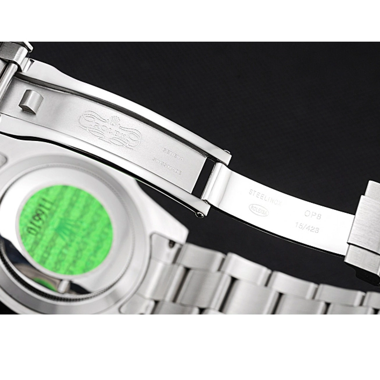 Aaa replica watch Stainless Bracelet Steel Case Blue Diamond Submariner Rolex Steel Stainless Markers Dial 622638 0516